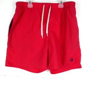 Vintage Nautica Swim Trunks Mens M Red